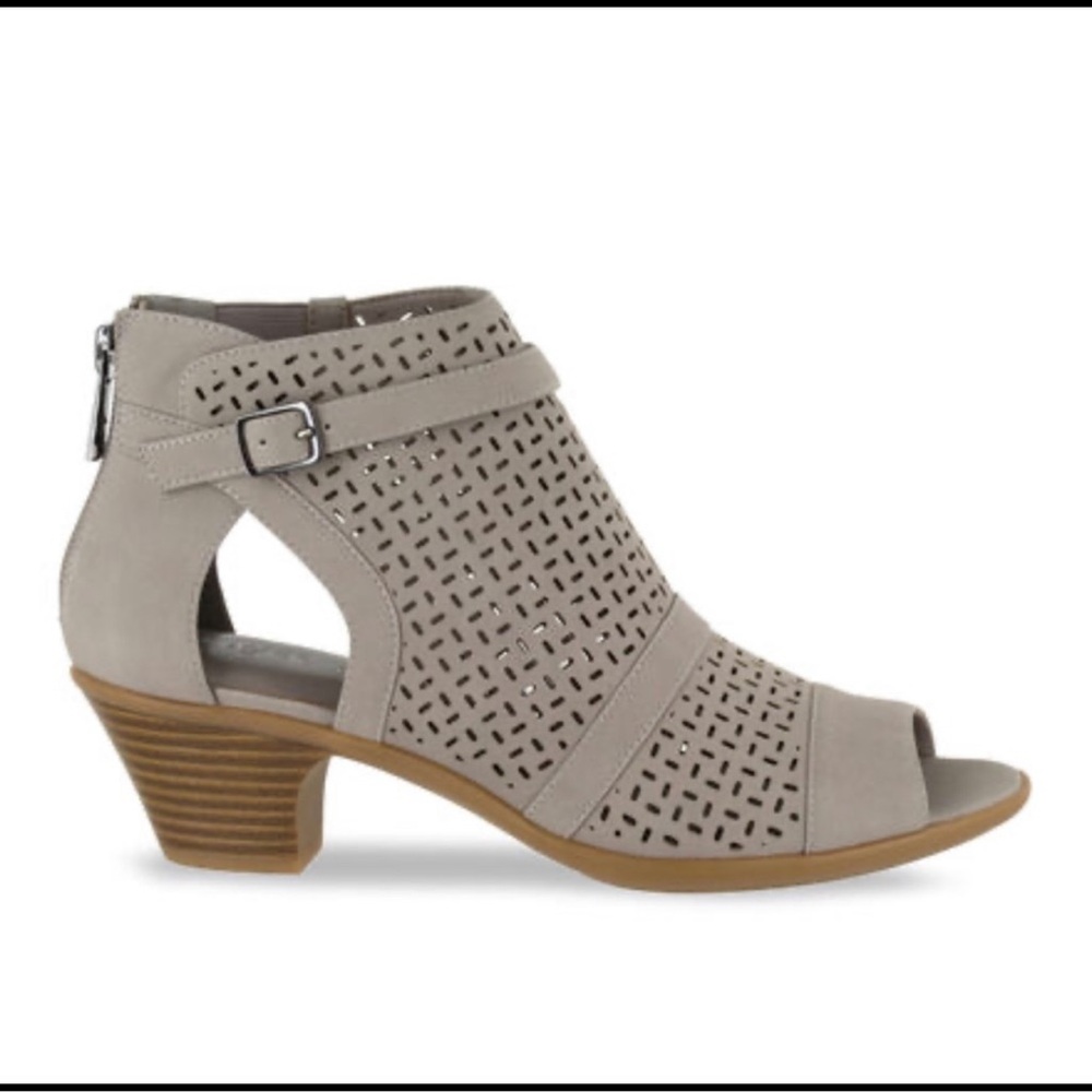 Women's Perforated Ankle Booties - Gray